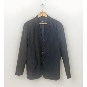Gap Jacket Mens Medium Blue Pin Stripe Two Button Up Sport Coat Business Office